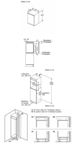 Constructa energy Einbau-Kühlschrank CK121EFE0 [ EEK: E ] 88 x 5