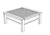 Decker-Möbelwerke - Volterra Plus - Couchtisch mit Schieferplatte - Breite 95 cm