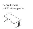 Röhr-Bush - Techno 019 - Schreibtisch mit Freiformplatte - Breite 200 cm