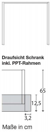 Interliving - Passepartout für Drehtürenschrank T 12,5 cm - Serie 1017