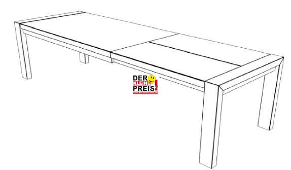 Decker-Möbelwerke - Volterra Plus - Esstisch mit Verlängerung - Länge 220 cm