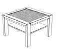 Decker-Möbelwerke - Volterra Plus - Couchtisch mit Schieferplatte - Breite 65 cm