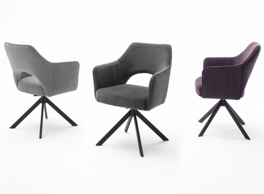 MCA Stuhl / lackiert 4-Fuß 2-ER matt Set Stuhl schwarz Tavira Gestell