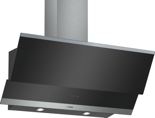 Bosch Serie 2, Wandesse, 90 cm, Klarglas schwarz bedruckt DWK095G60