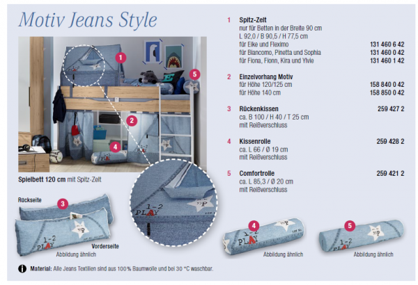 Paidi Motiv Textilien Jeans Style