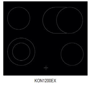 Altus - KON1200EX - Glaskeramik-Strahlungskochfeld - rahmenlos
