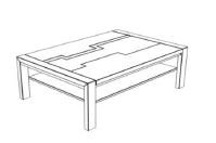 Decker-Möbelwerke - Volterra Plus - Couchtisch mit Holzplatte - Breite 130 cm