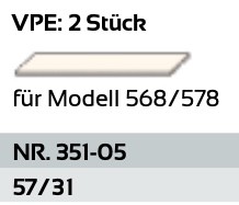 Voss-Möbel - Montana - Einlegeboden für Modell 568 / 578 - 351-05 (2-ER Set)