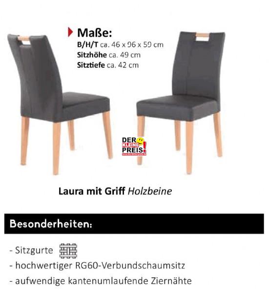 Standard - Stuhlsystem &quot;Shake it&quot; Laura mit Holzgriff - Holzbeine