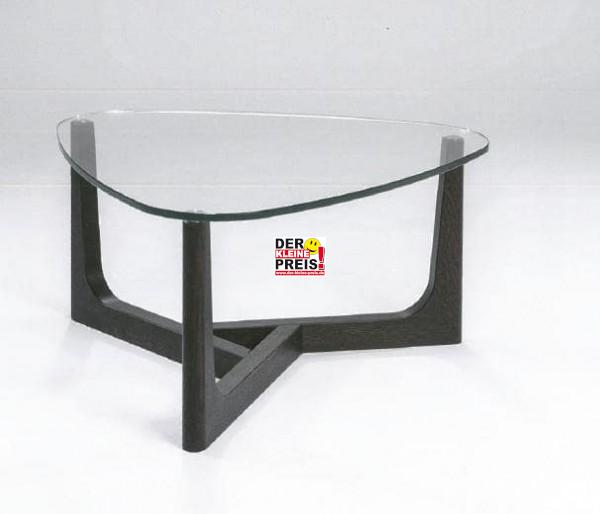 Hasse Glas-Couchtisch Modell 7155 - Platte Klar- oder Bronzeglas