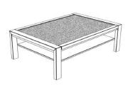Decker-Möbelwerke - Volterra Plus - Couchtisch mit Schieferplatte - Breite 130 cm