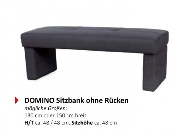 Standard - Domino Sitzbank ohne Rücken