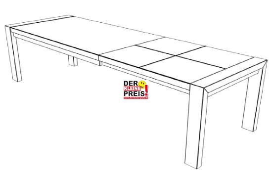 Decker-Möbelwerke - Volterra Plus - Esstisch mit Verlängerung - Länge 160 cm